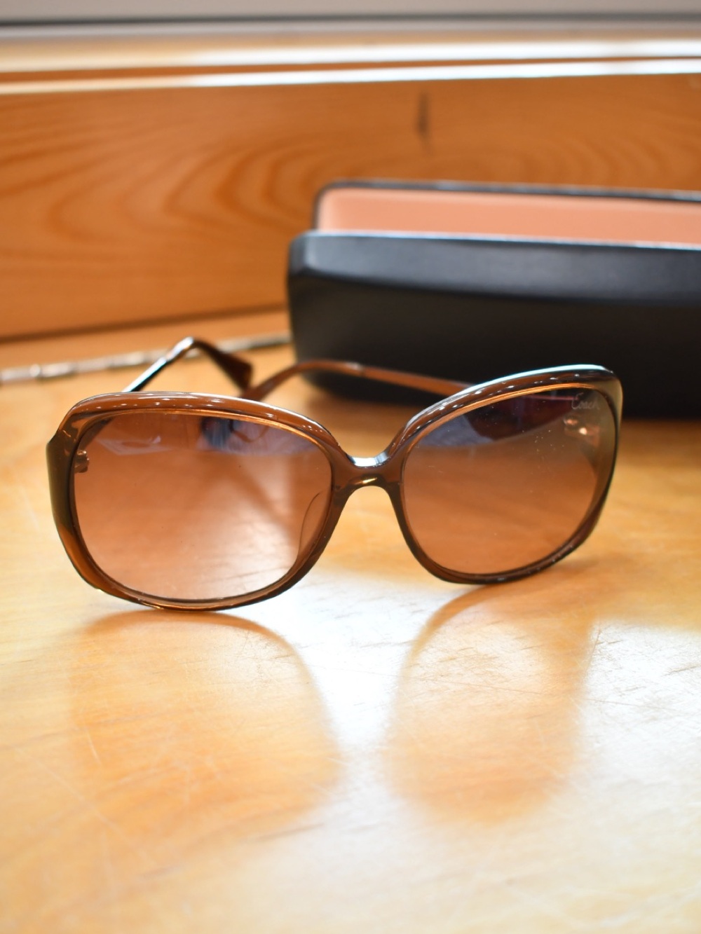 Coach Brown Oversized Women's Sunglasses - Picture 9 of 10